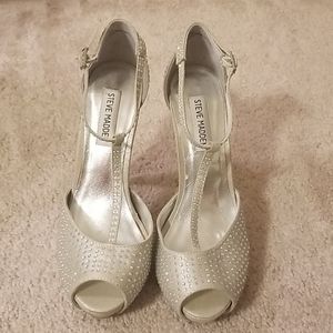 Silver Rhinestone Heels